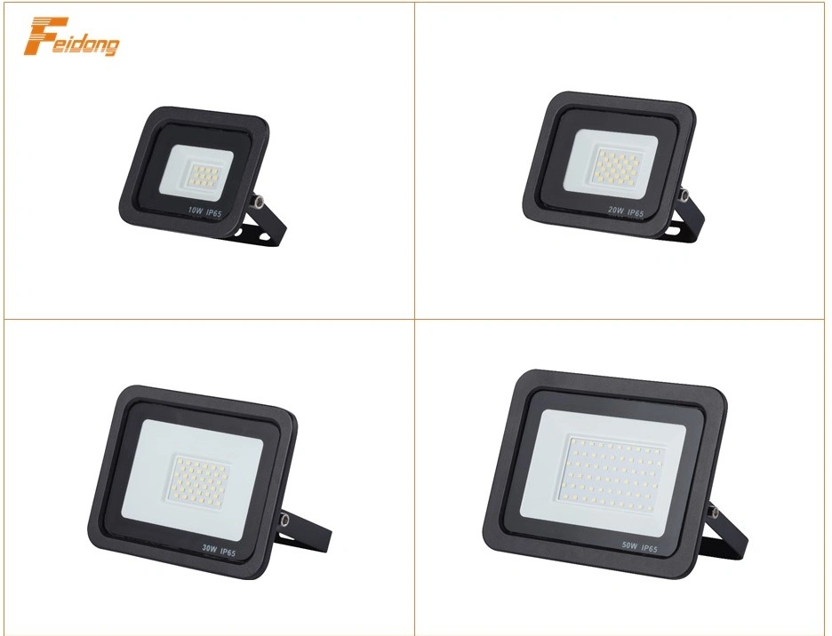 100% Full Power AC85-277V 10W 20W 30W 50W 70W 100W 150W 200W Slim LED Flood Light LED Floodlight LED Flood Lamp Outdoor LED Lighting Reflector LED Lampara